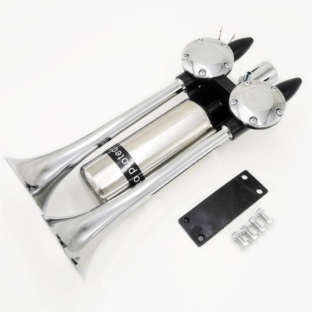 1pc 12V/24V 155DB Super Echo Loud Air Horn Set for Semi or Large Truck