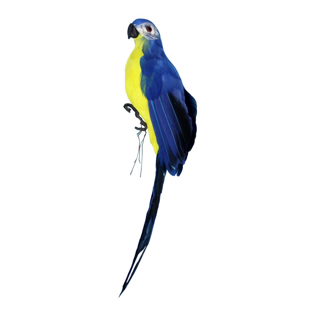Colorful Parrots Birds Model Outdoor Home Garden Tree Decor Window Garden Decoration Bird Foam Feather Gnomes Garden Statue