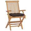 VidaXL Lot de 4 Chaises de Jardin avec Coussins, Sièges de Terrasse, Chaises de Salle à Manger, Meubles de Patio Extérieur, 3065640