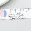 Set di 100 Ciondoli Gatto Farfalla Luna Argento Antico per Braccialetti e Collane Fai da Te