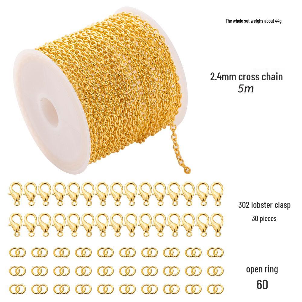 

Набор для изготовления ювелирных изделий своими руками: Материалы для ожерелья и браслета с застежкой-лобстером и набором крестовой цепочки