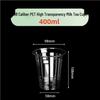 PET Disposable Milk Tea Cup with Lid & Straw - 98mm Caliber, Thickened Plastic for Fruit Tea or Coffee Takeaway
