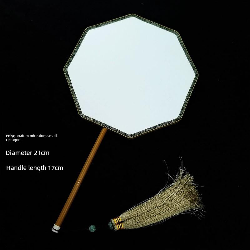 Double-Sided Blank Paper Palace Fan, Vintage Round Fan, Hand-Painted DIY Traditional Chinese Painting, Fine Brushwork, Small Calligraphy Creation
