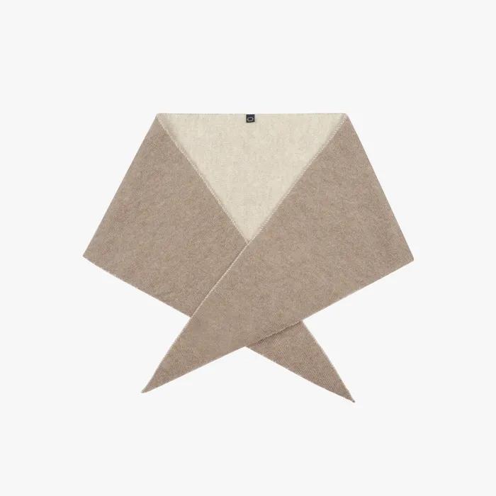 100% Cashmere Triangle Petite Scarf Beige