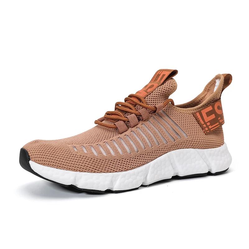 

Fashion New men s lightweight running shoes with fashionable design breathable and comfortable sports shoes breathable and travel shoes 41 коричневый