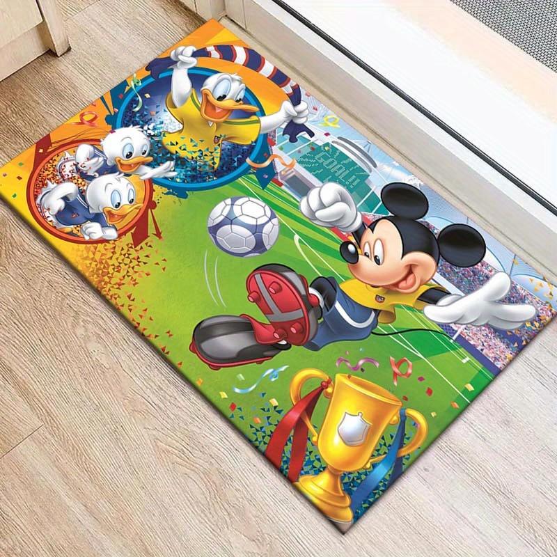 

1pc Mickey Football Pattern Area Rug Soft Flannel Floor Mat for Living Room, Bedroom, Sofa Coffee Table Floor Mat, Machine Washable 60cm by 90cm