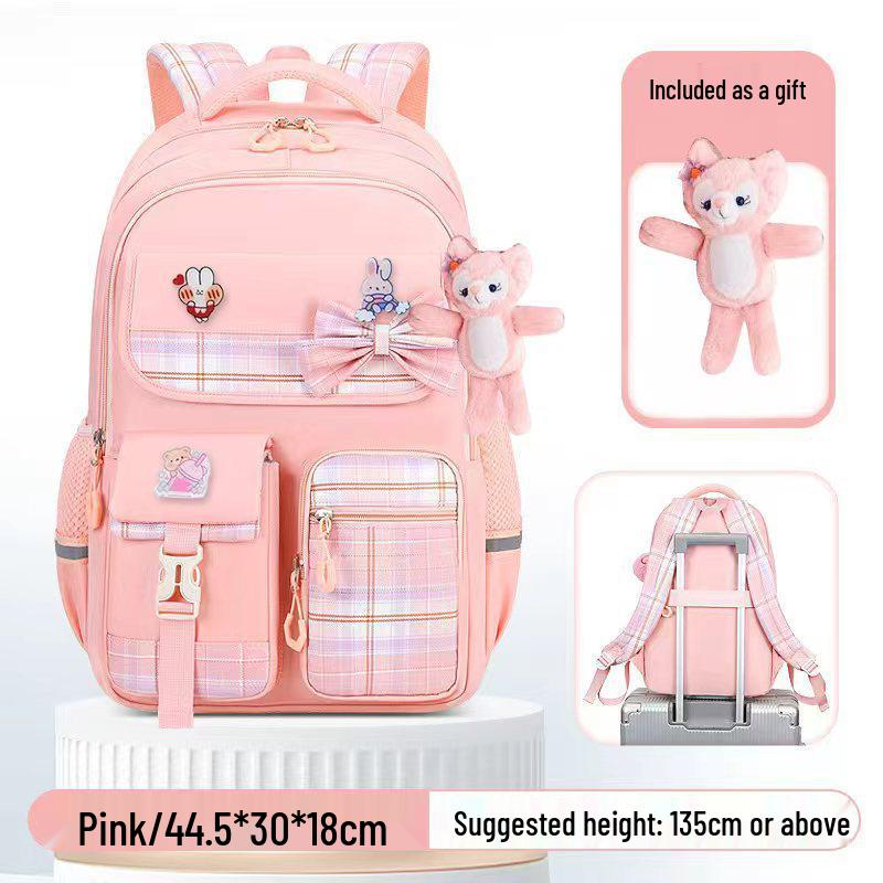 2025 High-Capacity, Dirt-Resistant Schoolbag: Lightweight Trolley Backpack for Middle/College Students