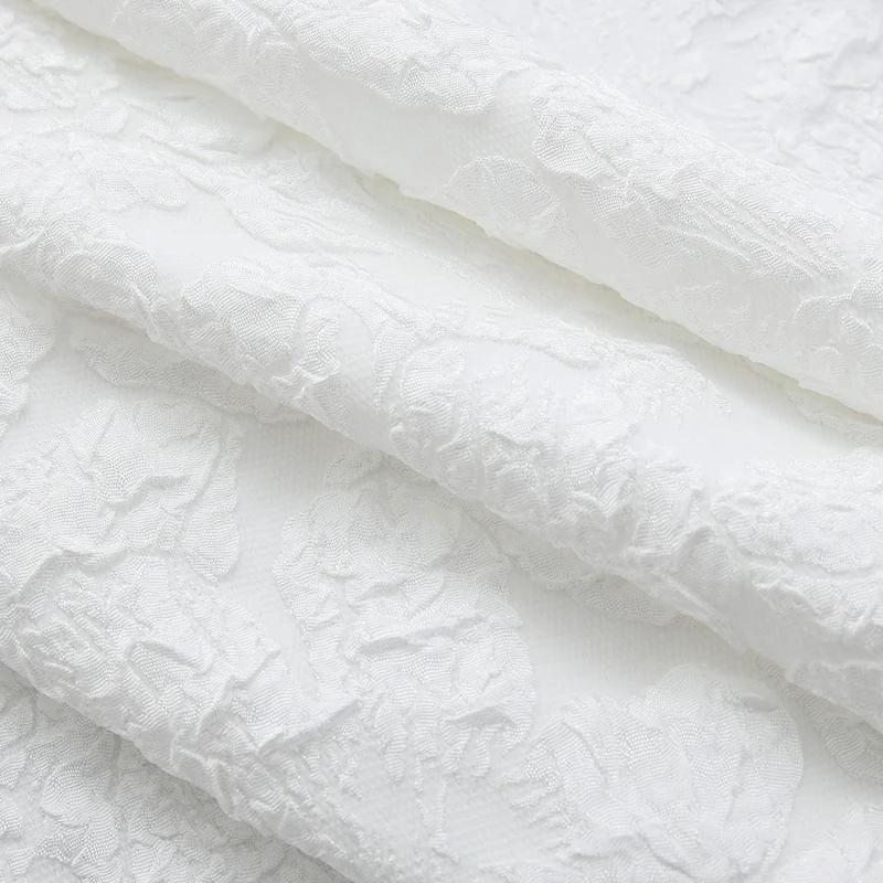 160x50cm Vintage Relief Lily Jacquard Fabric For Women's Dresses, Princess Dress Children's Clothing Handmade DIY Fabric TJ10253