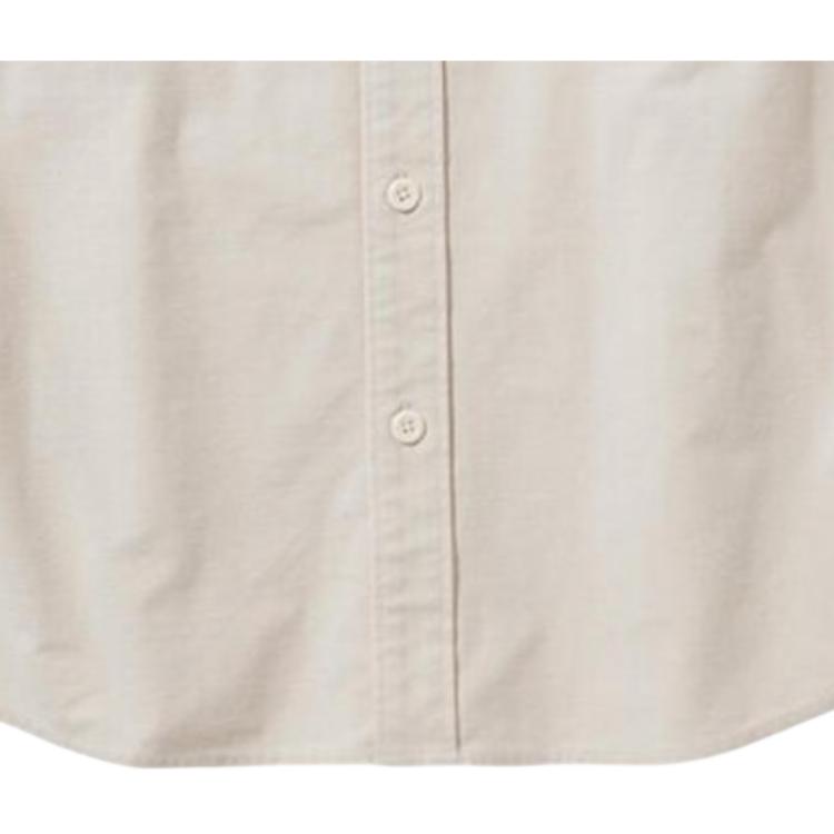 Uniqlo Solid Color Single-Breasted Pocket Design Pointed Collar Long Sleeve Shirt Men Shirts Off-White 464935-01