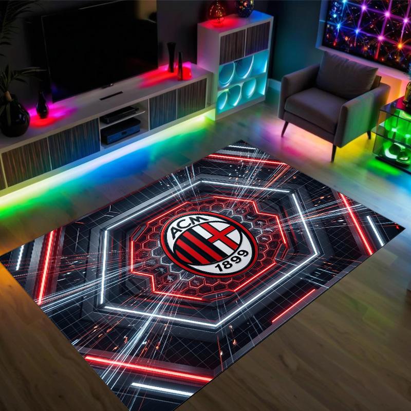 AC Milan Design Crystal Velvet Carpet Cozy Non?Slip Printed Rug For Bedroom Living Room Entrance
