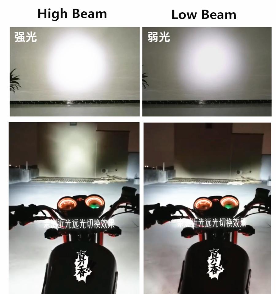 1X 25W H4 LED Motorcycle Headlamp Lighting LED Light Bulb Hi/Lo Beam Bulb 2500LM