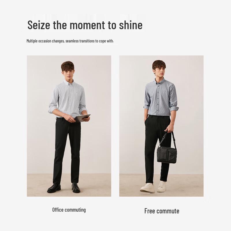 Navigare Men's Combed Cotton Long-Sleeve Striped Shirt