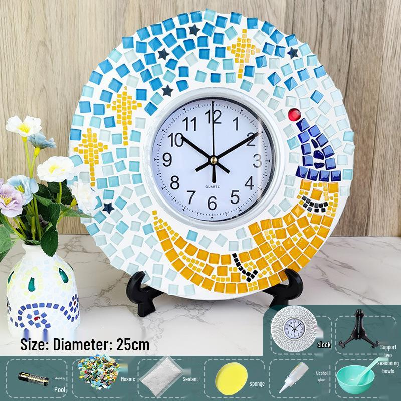 DIY Handmade Wall Clock Kit – Creative Collage for Children and Adults