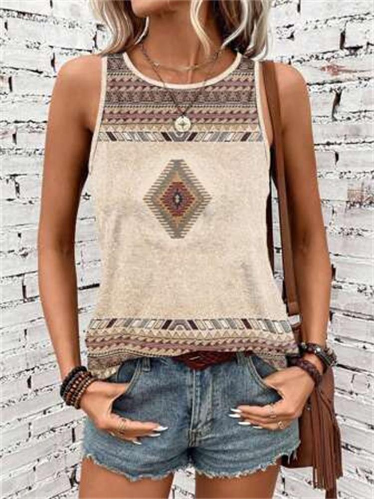 Outdoor Street Fashion Women's Sleeveless T-shirt Summer Casual Daily Crew Neck Tank Top Leopard Print Women's Elegant Tank Top