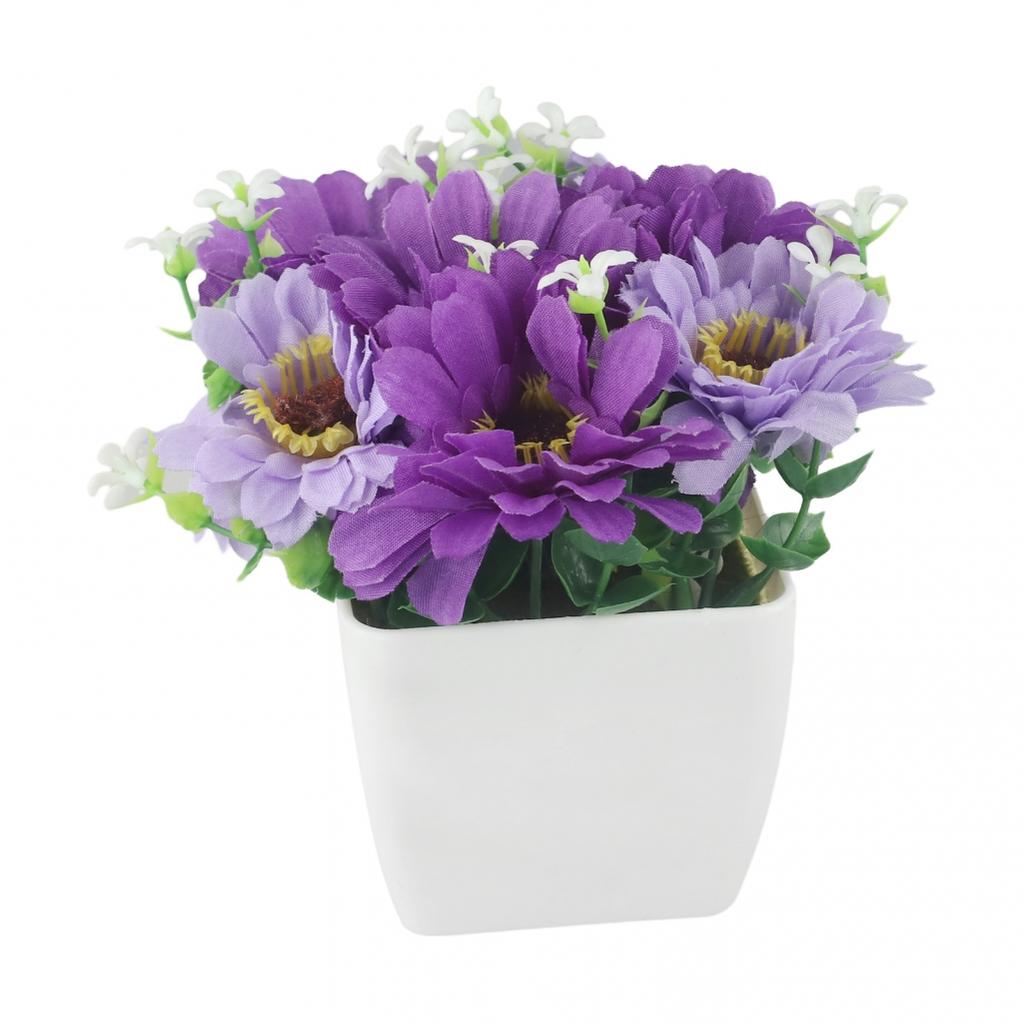 Modern Plastic Outdoor Artificial Flowers Fake Plants In Pot Garden Decoration