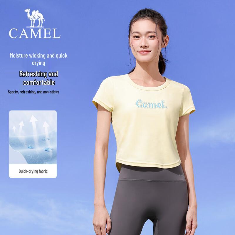 CAMEL Women's Cotton-Feel Quick-Dry Sports T-Shirt