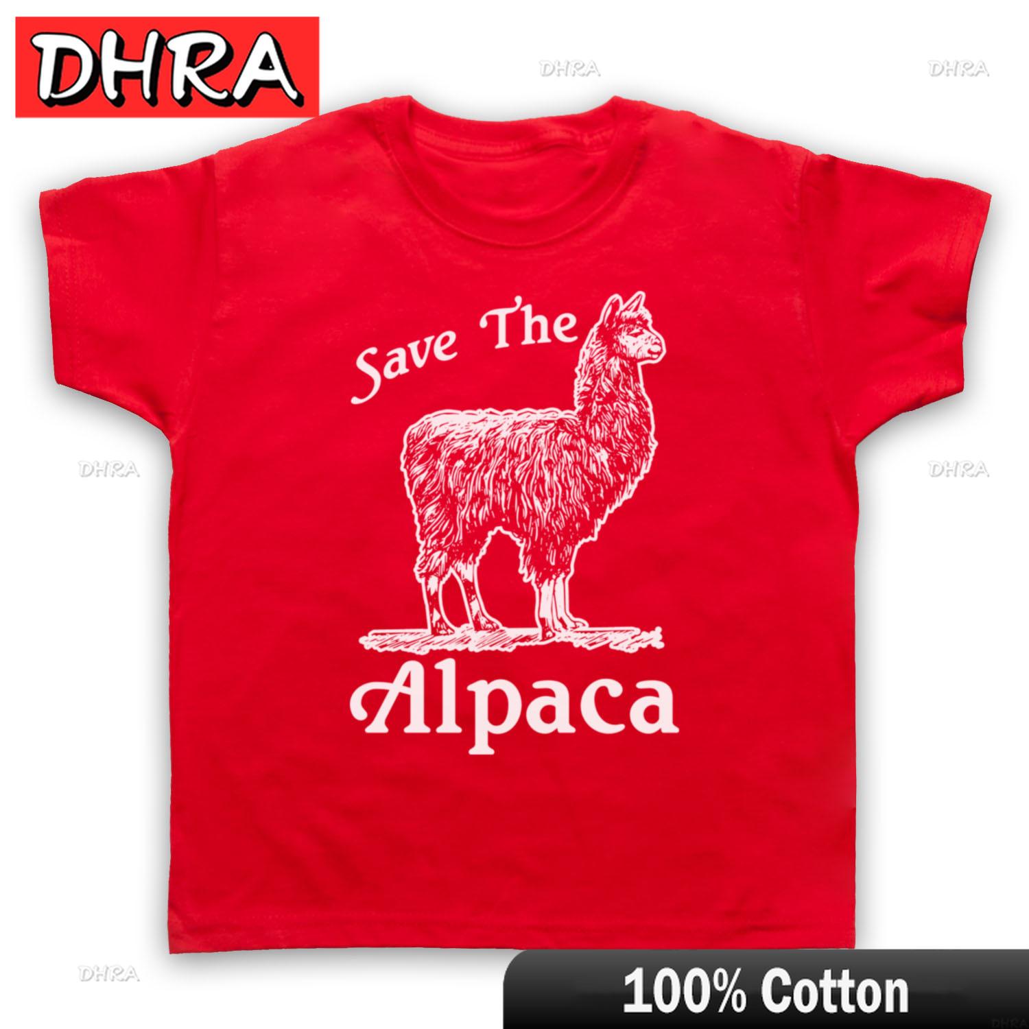

SAVE THE ALPACA ANIMAL RIGHTS PROTEST SLOGAN CUTE KIDS CHILDS TSHIRT for Girls Breathable Classic Graphic Tee Shirt T Shirts 4XL