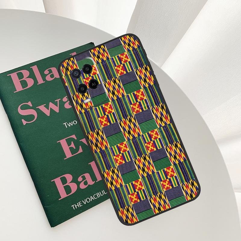 African Prints Fabric Case For Oppo A54 A74 A94 A54S A57S A15 A16 A17 A52 A72 A76 A96 A58 A78 A98 A77 A5 A9 Cover