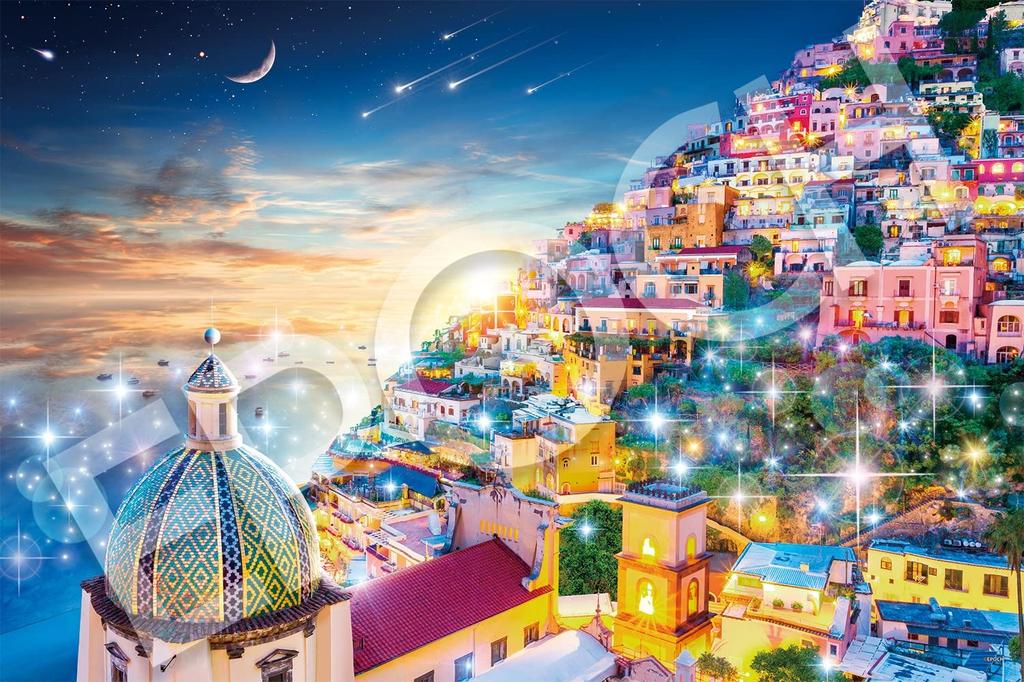 Epoch 1000 Piece Jigsaw Puzzle Overseas Landscape Mystic View Sparkling Amalfi Coast X Comes with Spatula Score Ticket Included EPOCH (50 75cm)