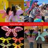 Xiaohongshu Inspired Luminous Butterfly Angel Wings Balloon for Night Market