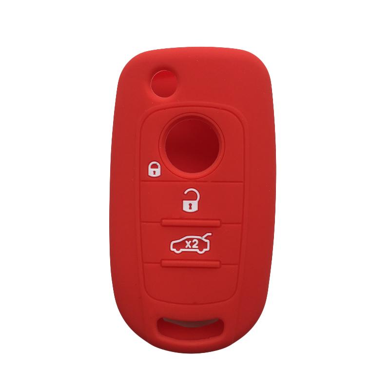 For FIAT EGEA Key Cover for Fiat Toro 500X Egea Tipo Silica Gel Flip Key Case for Car Folding Protector for Dodge Neon Key Case