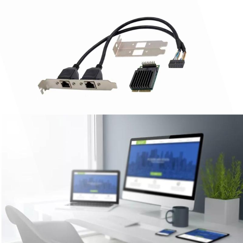 PCIe To 2-Port Gigabit Corded Networking Card WGI210AT Control Mpcie RJ45 Networking Card