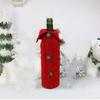 Christmas Decorations Family Christmas Wine Bottle Set Home Decoration Scene Arrangement Knitted Red Wine Bottle Bag