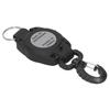 Black Retractable Keychain Telescopic Carabiner Holder AntiLost Diving Hook Key Ring