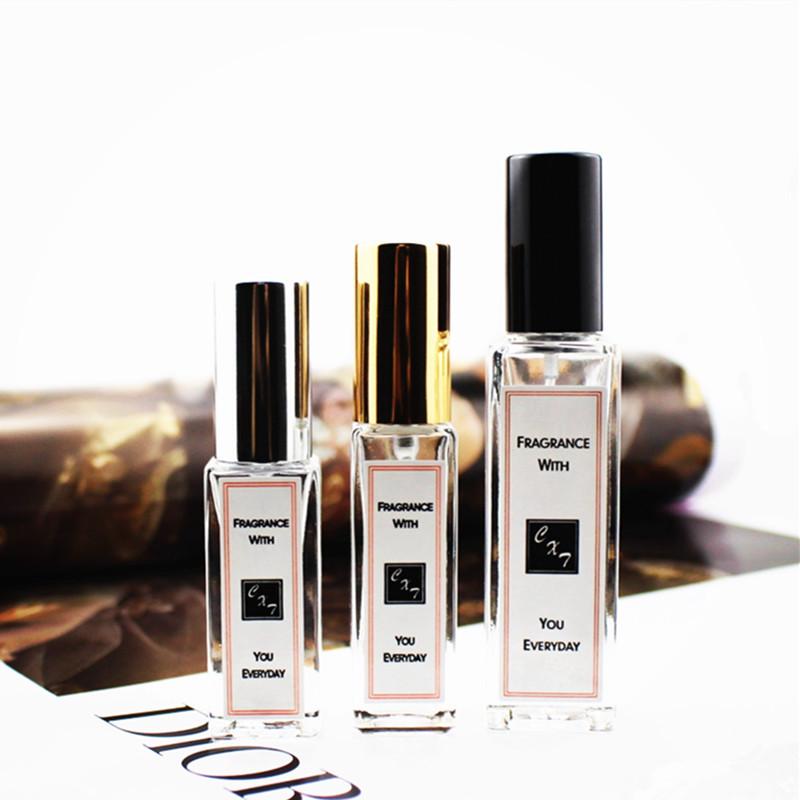 High-End Transparent Rectangular Glass Perfume Sample Bottle (6ml/10ml/20ml/30ml) with Fine Mist Spray