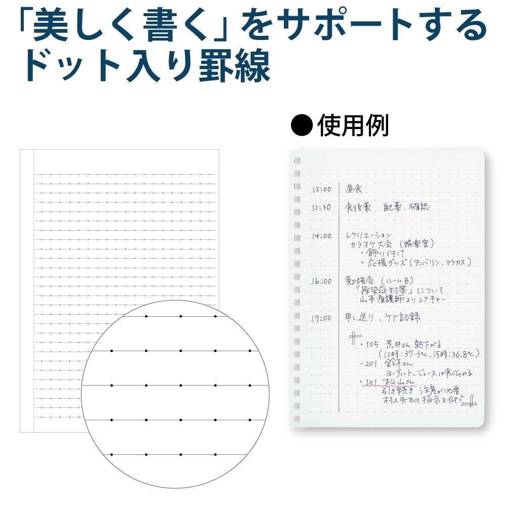 KOKUYO Note Soft Ring Dotted B Ruled A6 80 Sheets Light Blue S-SV358BT-LB