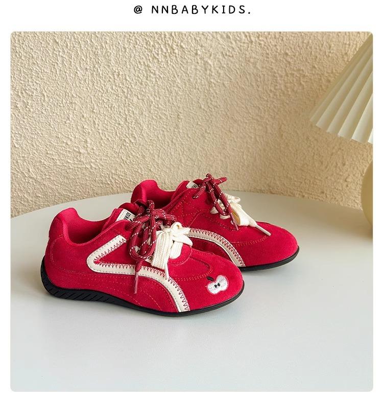 

2025 spring and autumn new boys moral training shoes, sports shoes, baby shoes, soft soles, girls versatile casual shoes 30 красный