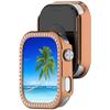 Damen Diamant Hülle Für Redmi Watch 6 Hohl PC Hartschalen Bumper Für Redmi Watch 6 Smartwatch Schutz Anti-Fall Hülle