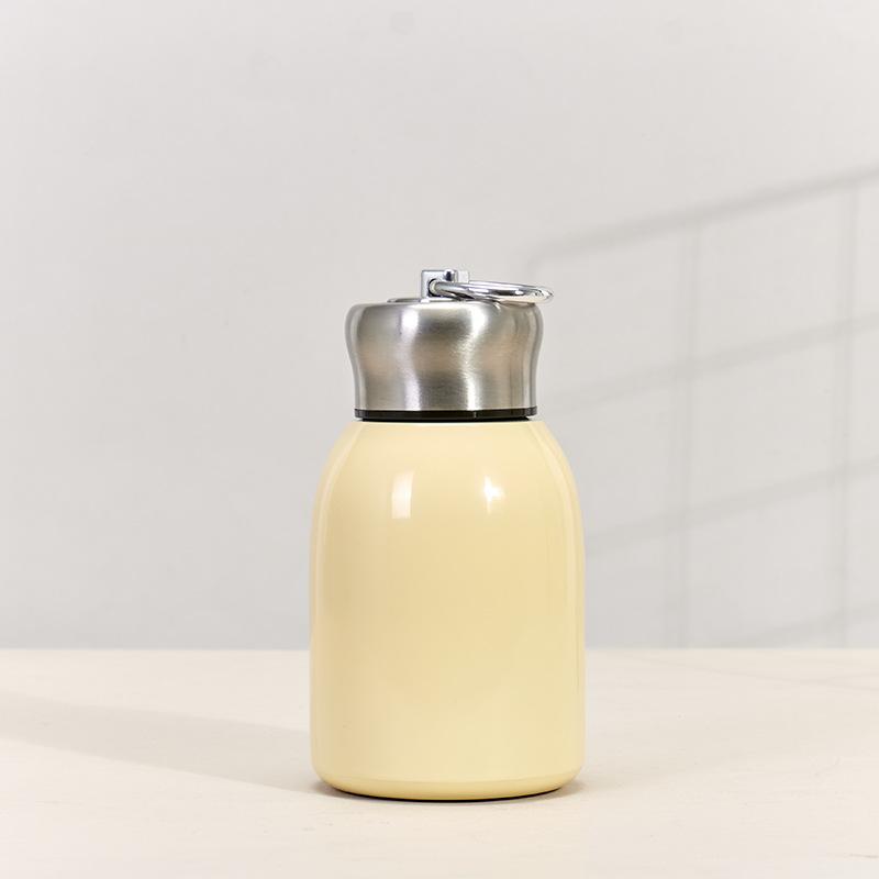 1Pc 300ML Fashion Mini Coffee Vacuum Flasks Lovely Stainless Steel Thermos Portable Travel Water Bottle With Lid Cups