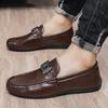 Doudou Shoes Men's New Men's One-pedal Business Casual Leather Shoes Lazy High-end British Men's Shoes