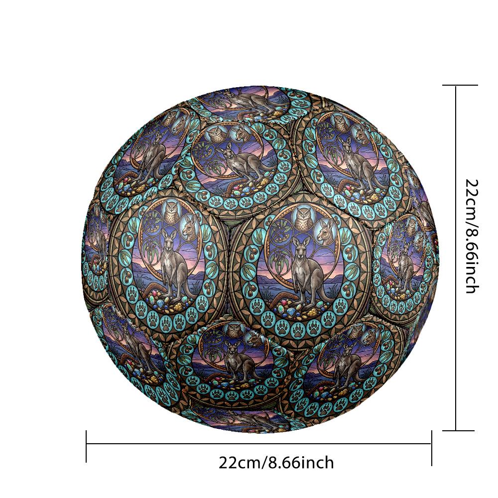 Australian Wildlife Treasures Round Football Size 5 Adult Ball Suitable for Training Matches and Outdoor Team.