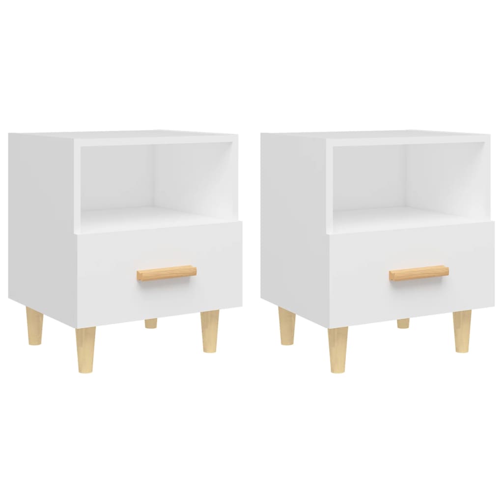 Nightstands 2 pcs. White 40 x 35 x 47 cm