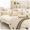 Washable Cotton Embroidered Sofa Cushion Slipcover, Modern Non-Slip Couch Cover Protector