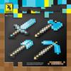 Kids World Bow Arrow Diamond Sword Pickaxe Axe Building Blocks Toy Game Weapon Props for Boys