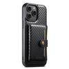 SUTENI G3 For iPhone 13 Pro Max Magnetic Case Rotating Kickstand Carbon Fiber Texture Leather Phone Back Cover