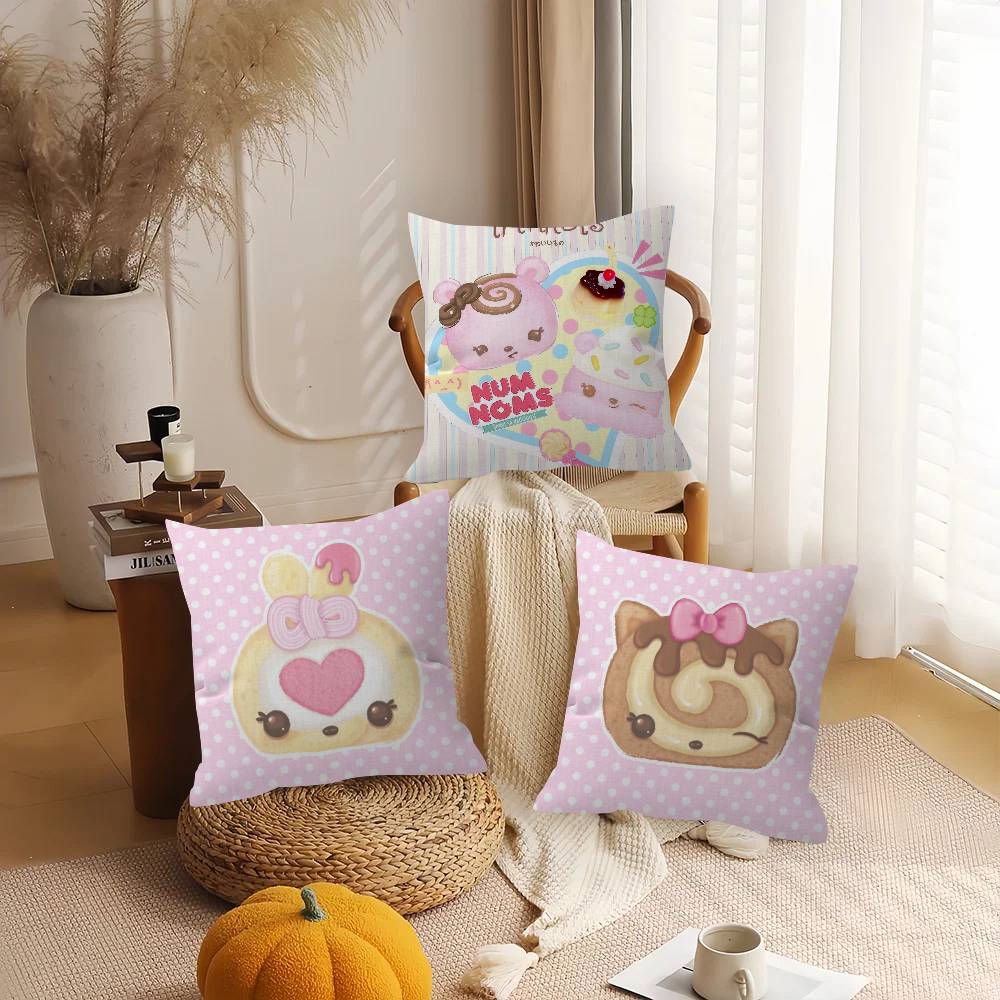Cute Num Noms Cartoon Cushion Cover Decorative Pillow Sofa Home Decor Case Pillow Cases
