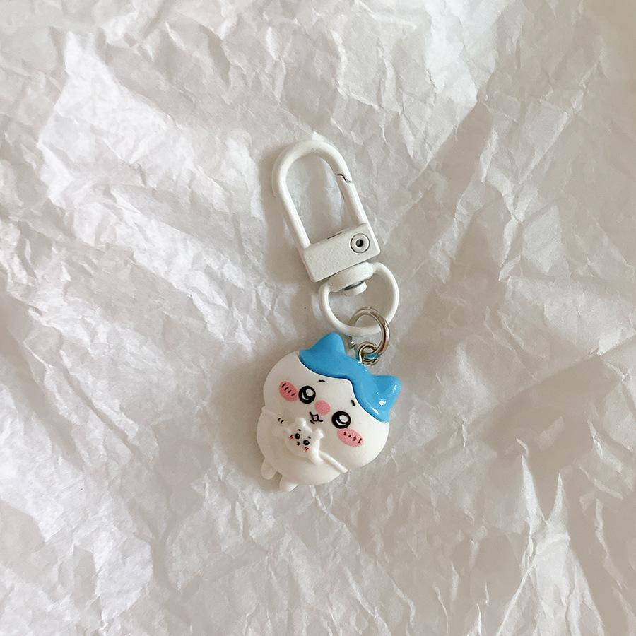 6Pcs Sanrio Chiikawa Keychain Kawaii Anime Hachiware Usagi Cute Anime Series Backpack Bag Pendant  Key Accessories Birthday Gift