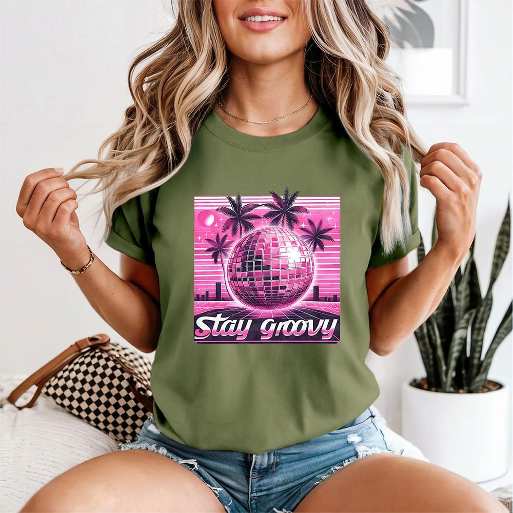 Stay Groovy Disco Ball 80s Party Retro Unisexs TShirt
