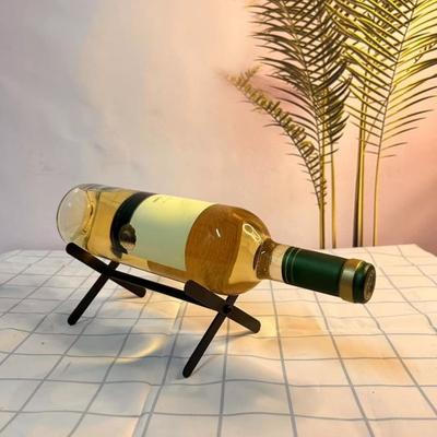 Yousheng Metal Wine Rack, Disassembled Single Bottle Holder for Tabletop, DIY Assembly Display Stand, Housewarming