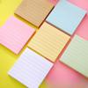 Colored Horizontal Line Sticky Notes Students Multifunctional Removable Note Paper Office Notes Memos Message Sticker Stationery