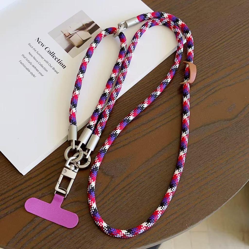 Dual-Function Anti-Lost Crossbody Phone Lanyard with Detachable Wrist Strap and Metal Buckle