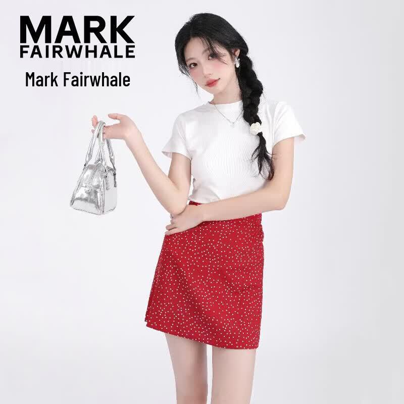MARK FAIRWHALE Women s Ribbed Crew Neck T-Shirt S