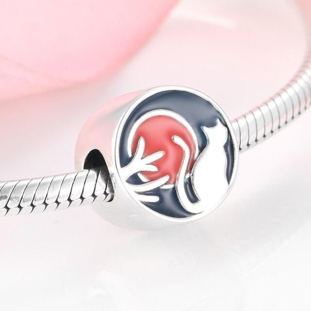 Nouveau cadeau de bricolage élégant perles en argent sterling 925 croix de foi arbre de vie animal de compagnie chat chien ajustement breloques bracelet femmes fabrication de bijoux