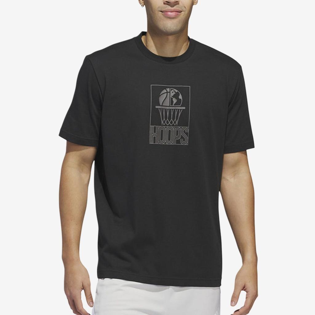 Adidas Sports Lifestyle Series Breathable Loose Fit Round Neck Short Sleeve T-Shirt Men Tops Black IW1591