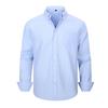 Men Long Sleeve Solid Color Casual Oxford Shirt Plus Size
