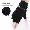 Men's Winter Warm Half-Finger Driving Gloves